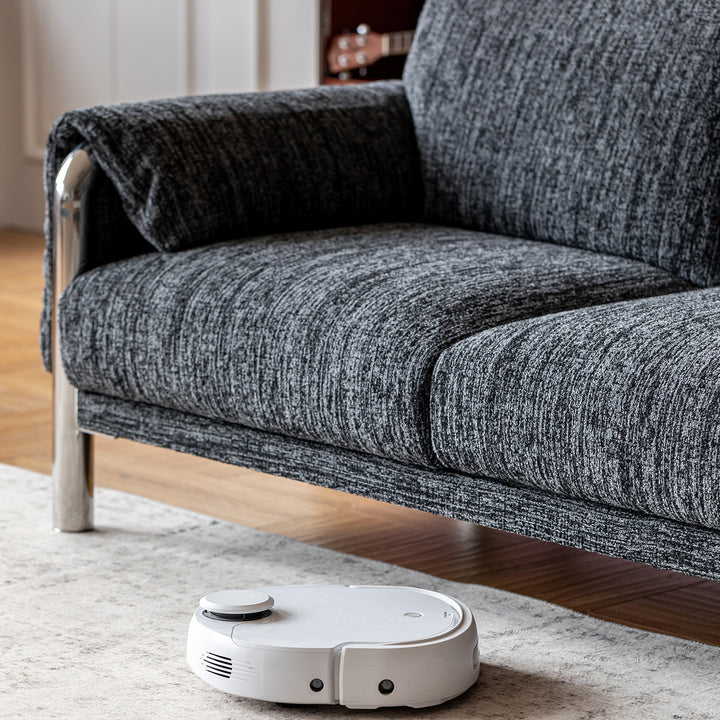 Cream boucle fabric 3 seater sofa song color swatches.