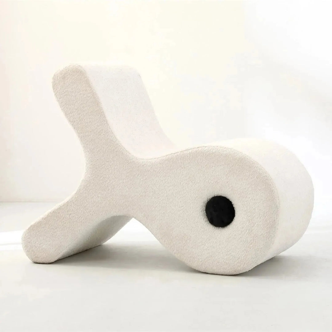 Cream boucle ottoman fish environmental situation.