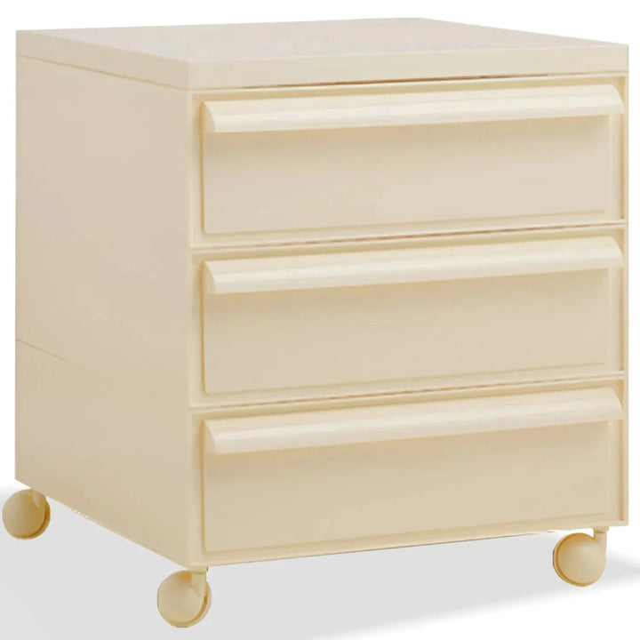Contemporary plastic drawer cabinet truffle 3 drawer layered structure.