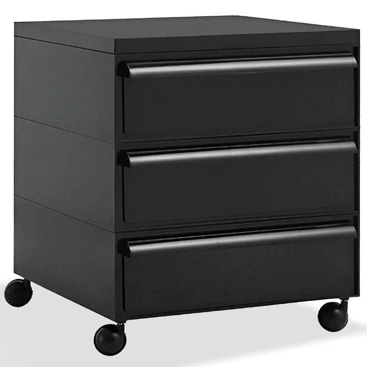 Contemporary plastic drawer cabinet truffle 3 drawer in panoramic view.