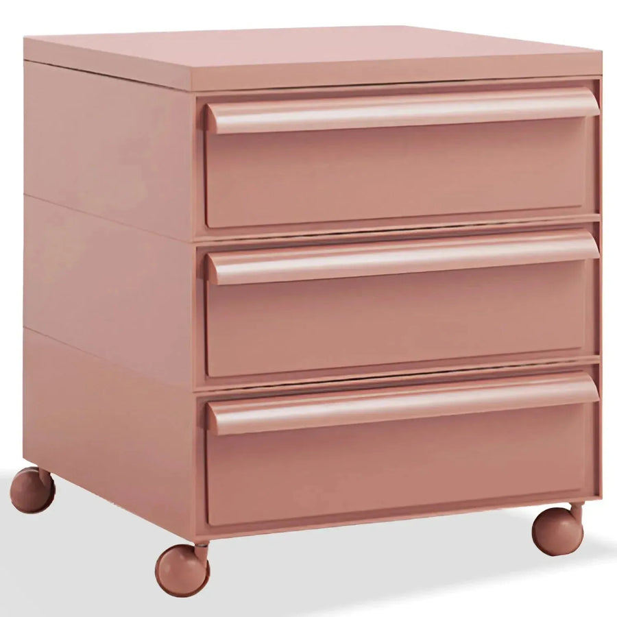 Contemporary plastic drawer cabinet truffle 3 drawer in white background.