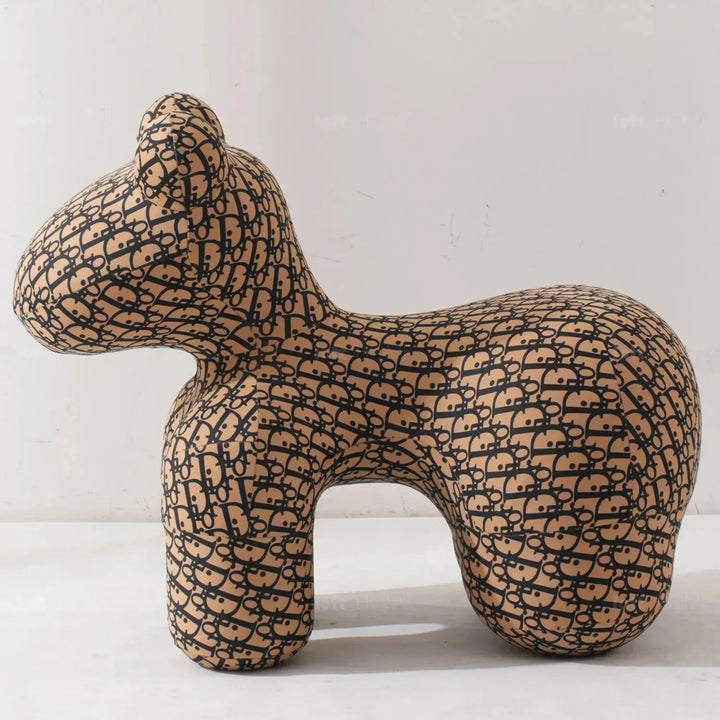 Contemporary polyethylene decor ottoman llama calf in real life style.