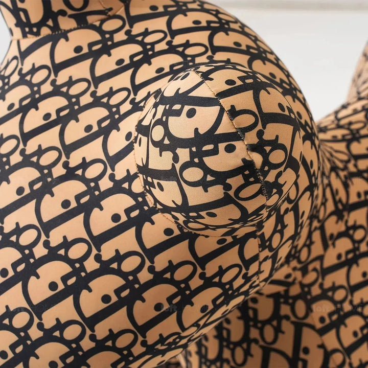 Contemporary polyethylene decor ottoman llama calf with context.