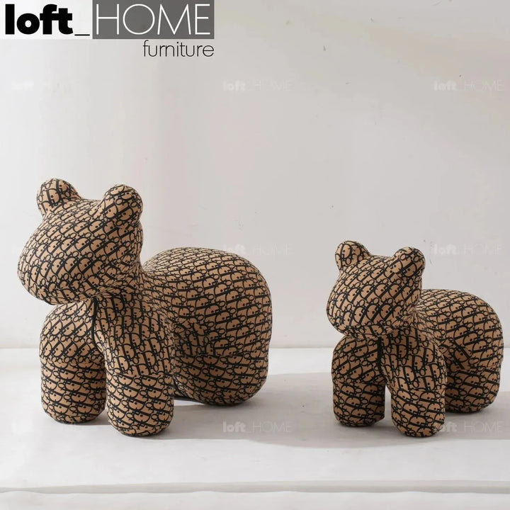 Contemporary polyethylene decor ottoman llama calf primary product view.