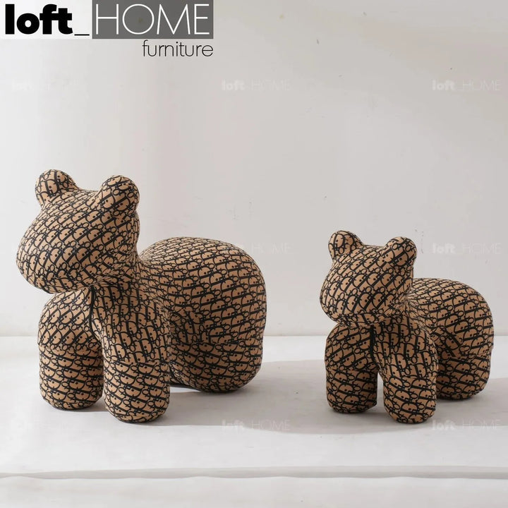 Contemporary polyethylene decor ottoman llama primary product view.