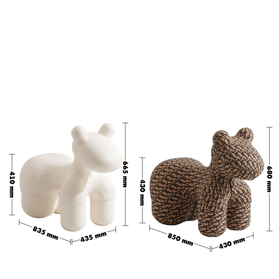 Contemporary polyethylene decor ottoman llama size charts.