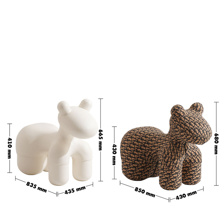 Contemporary polyethylene decor ottoman llama size charts.