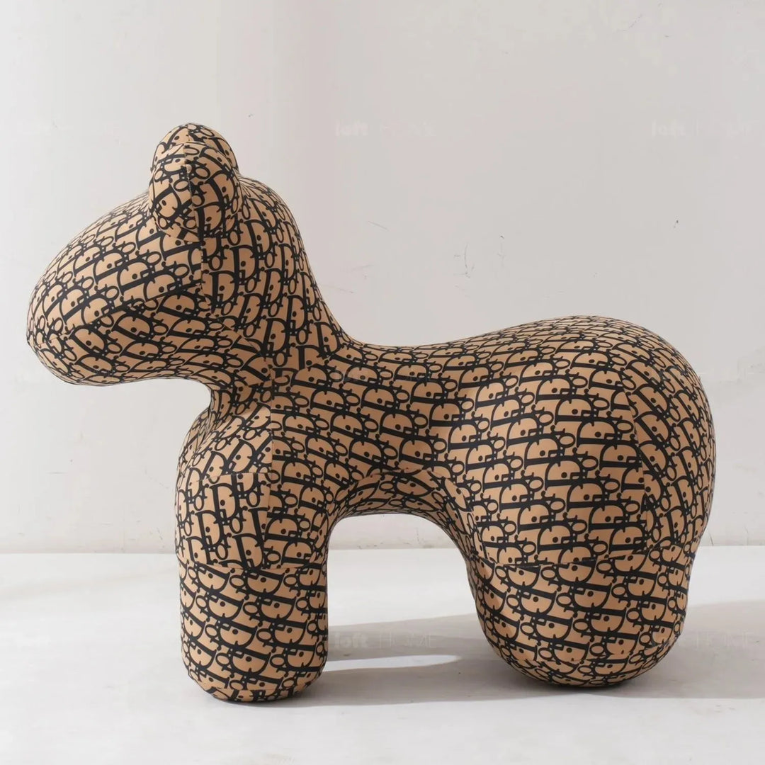 Contemporary polyethylene decor ottoman llama in real life style.