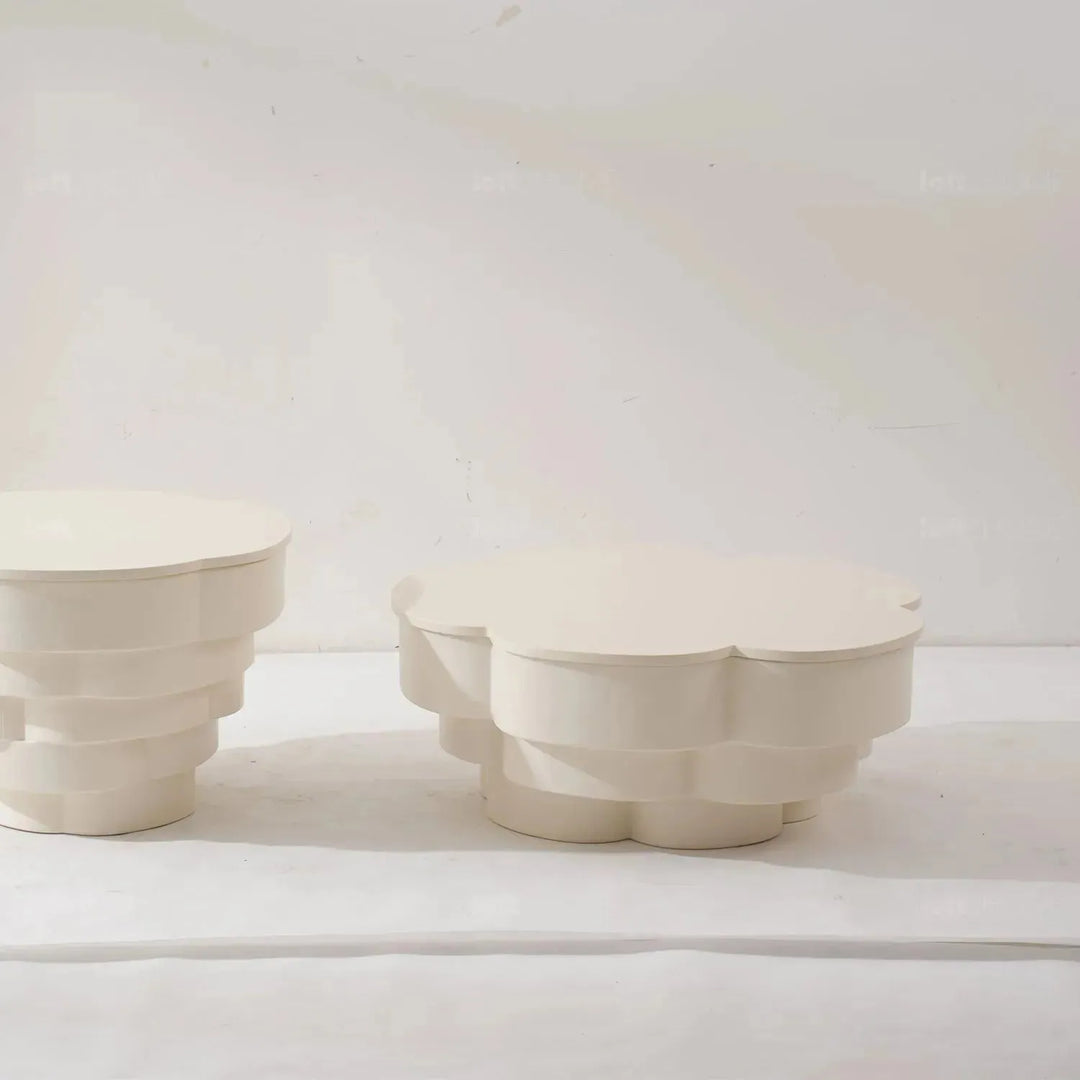 Contemporary wood coffee table parfait conceptual design.