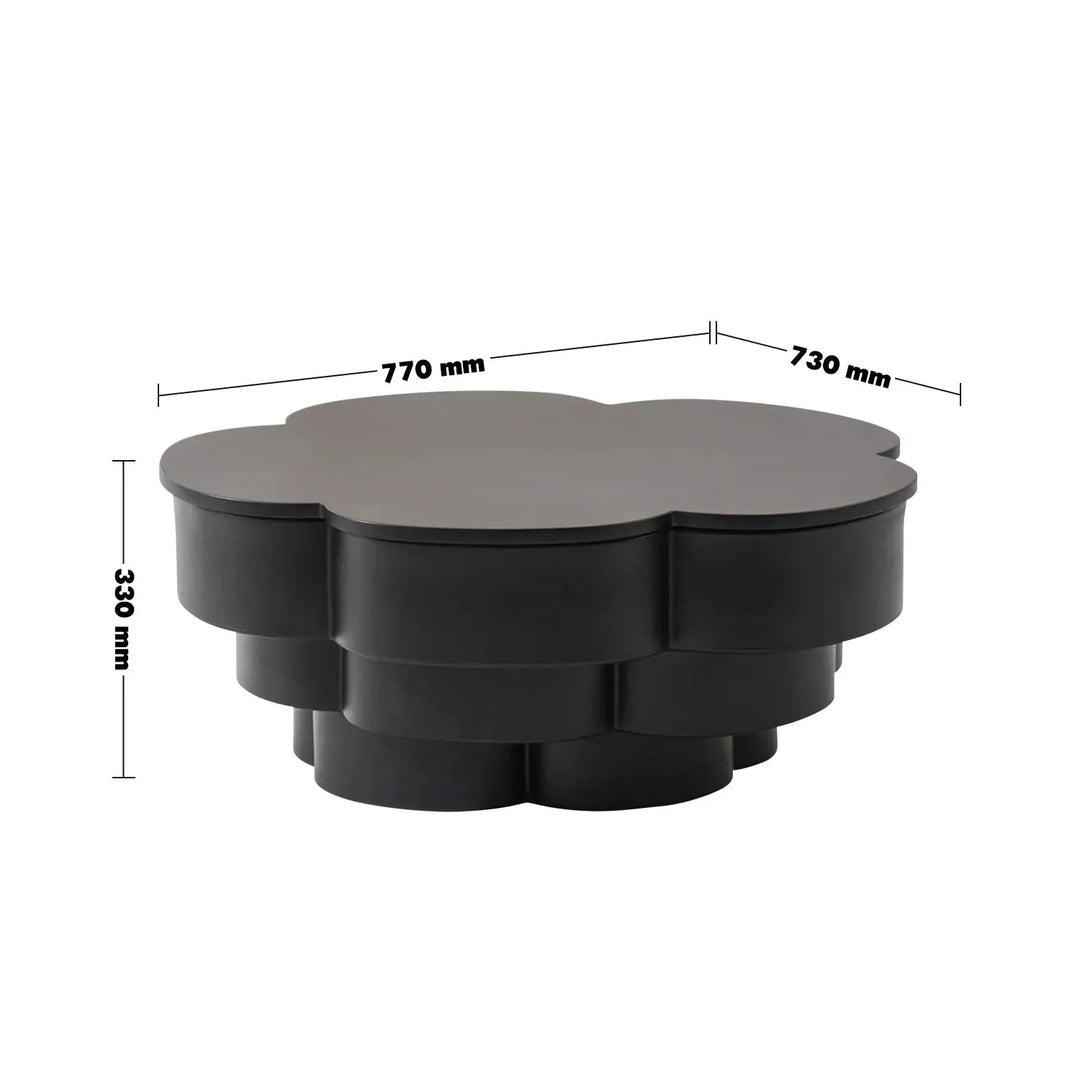 Contemporary wood coffee table parfait size charts.
