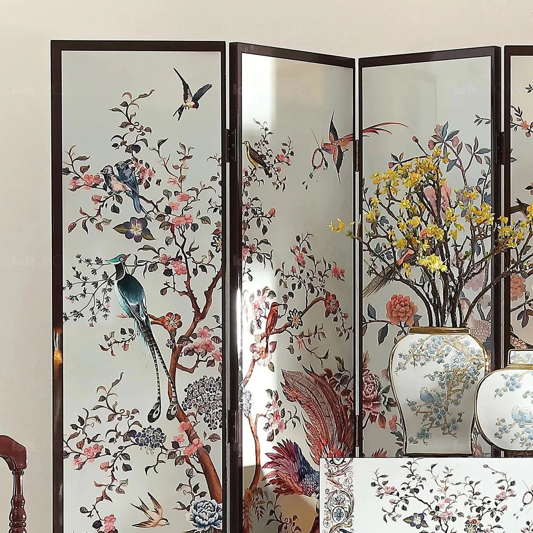 Eclectic wood divider noblenest in real life style.