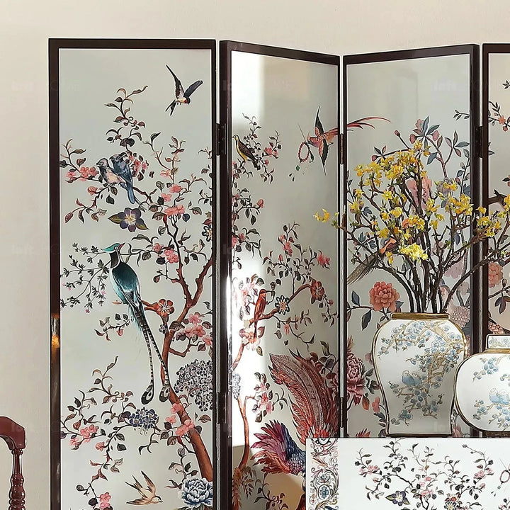 Eclectic wood divider noblenest in real life style.