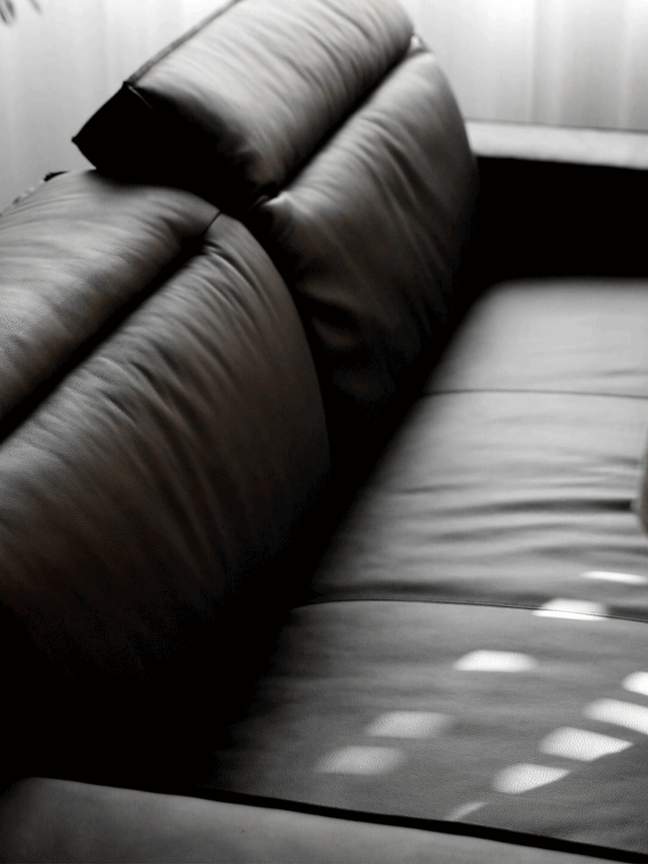 Japandi Genuine Leather 4 Seater Sofa RIVER