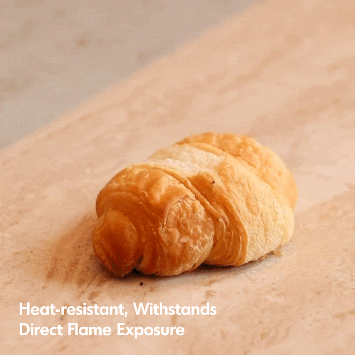 Scandinavian cherry wood sintered stone cabinet timeless in panoramic view.