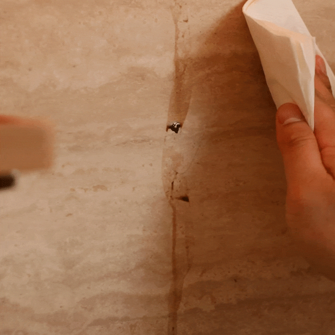 Scandinavian cherry wood sintered stone cabinet timeless in still life.