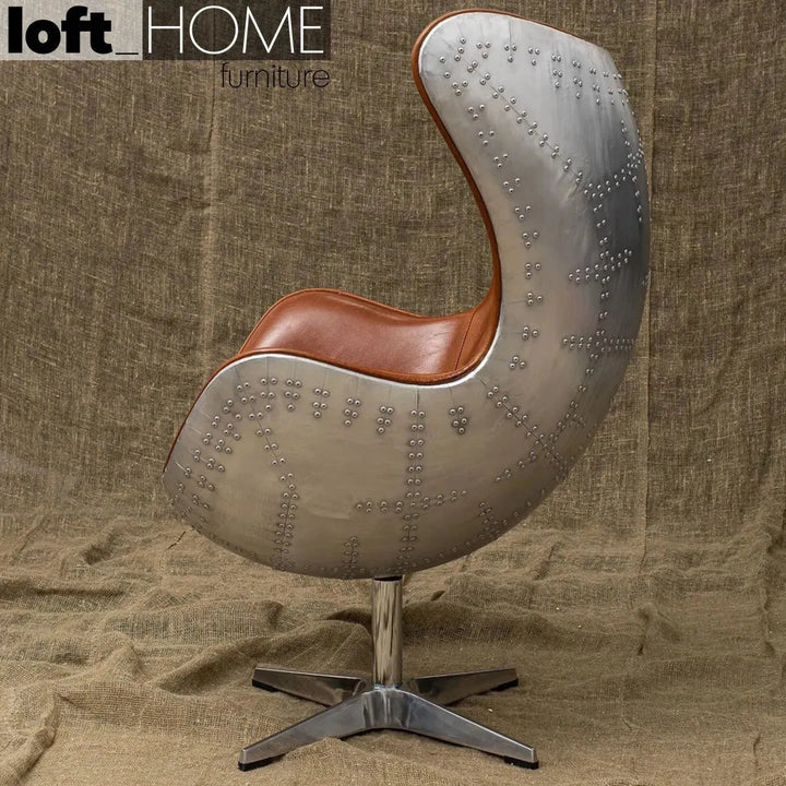 Industrial aluminium 1 seater sofa egg situational feels.