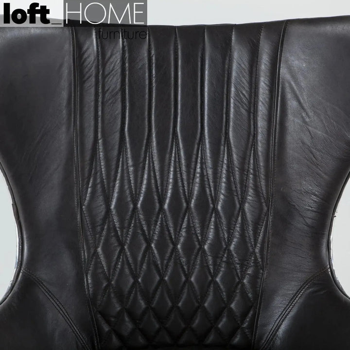 Industrial aluminium 1 seater sofa egg in panoramic view.