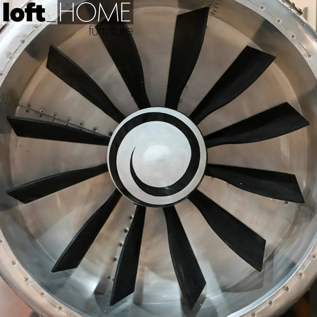 Industrial aluminium bar table aircraft in still life.