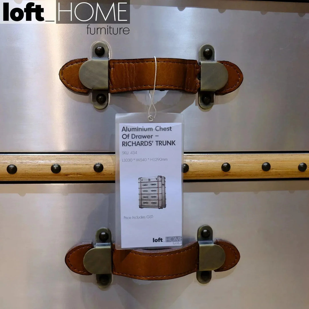 Industrial aluminium drawer cabinet richards trunk with context.