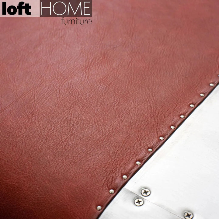 Industrial aluminium study table aircraft engine in details.