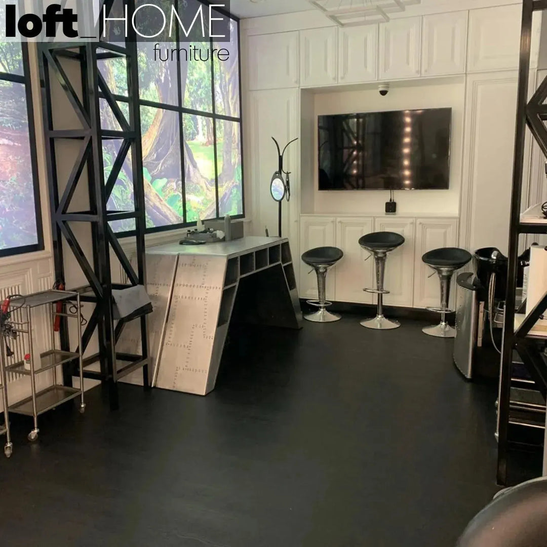 Industrial aluminium study table aircraft material variants.