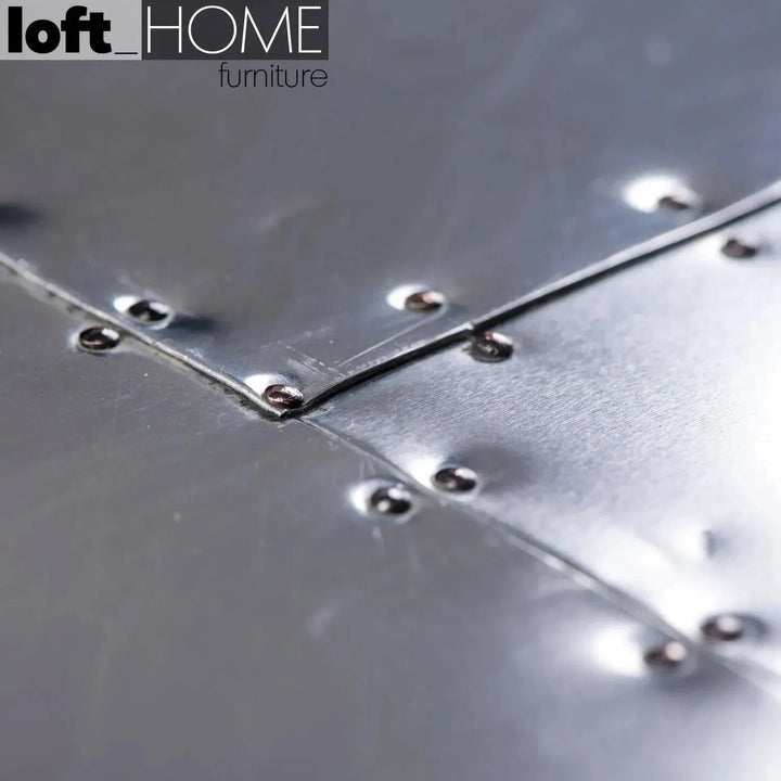 Industrial aluminium study table aircraft color swatches.