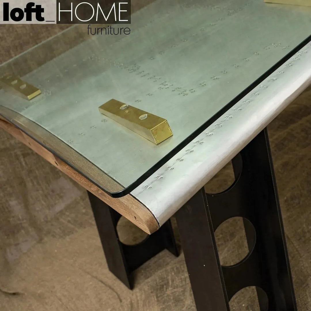 Industrial aluminium tempered glass study table skyway environmental situation.
