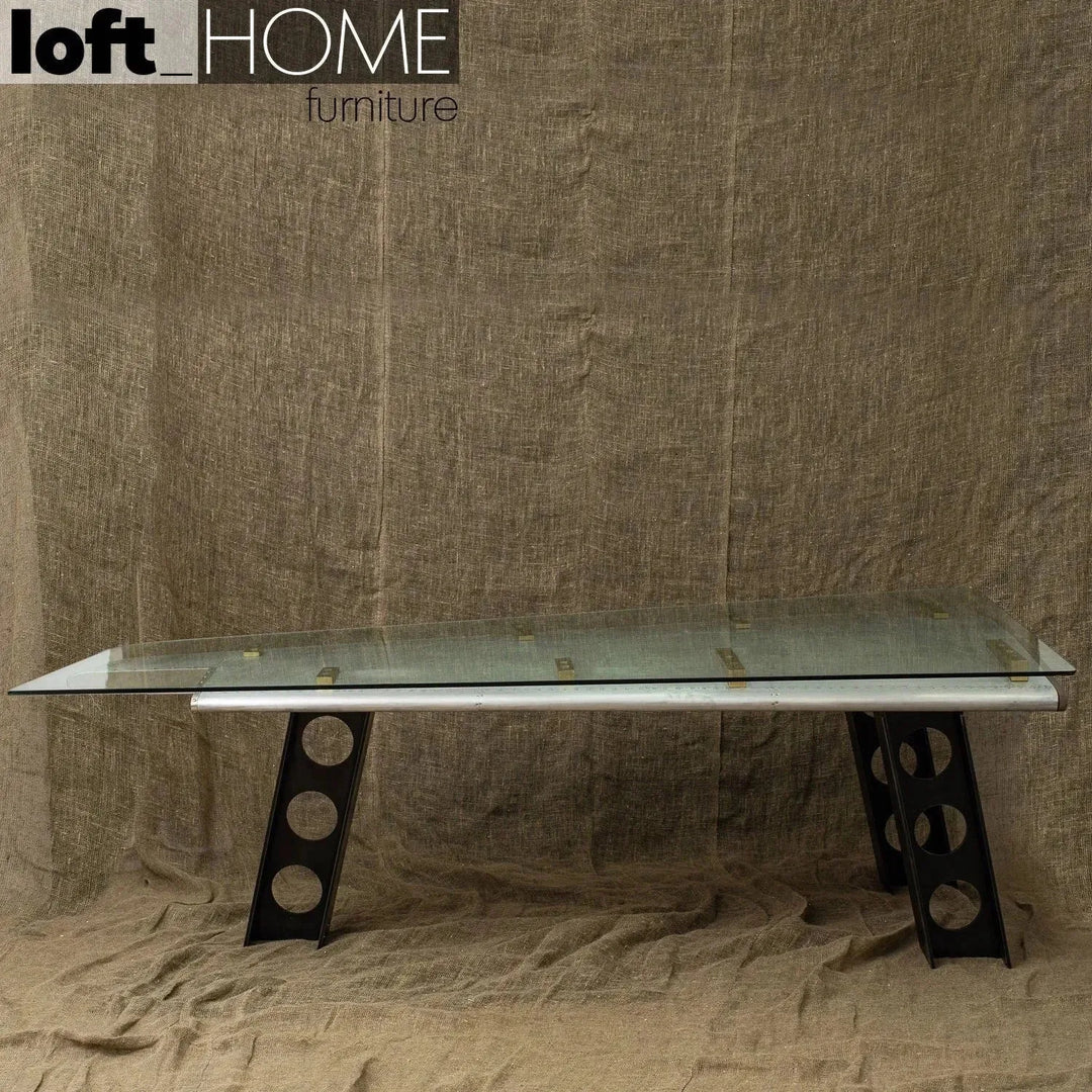 Industrial aluminium tempered glass study table skyway color swatches.