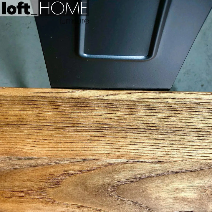 Industrial elm wood dining chair sanctum x detail 7.