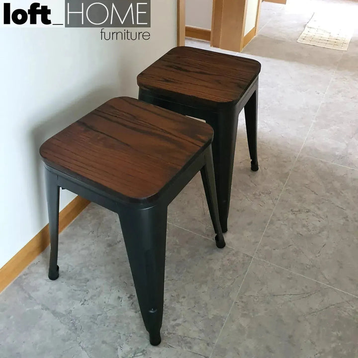 Industrial elm wood dining stool sanctum x environmental situation.