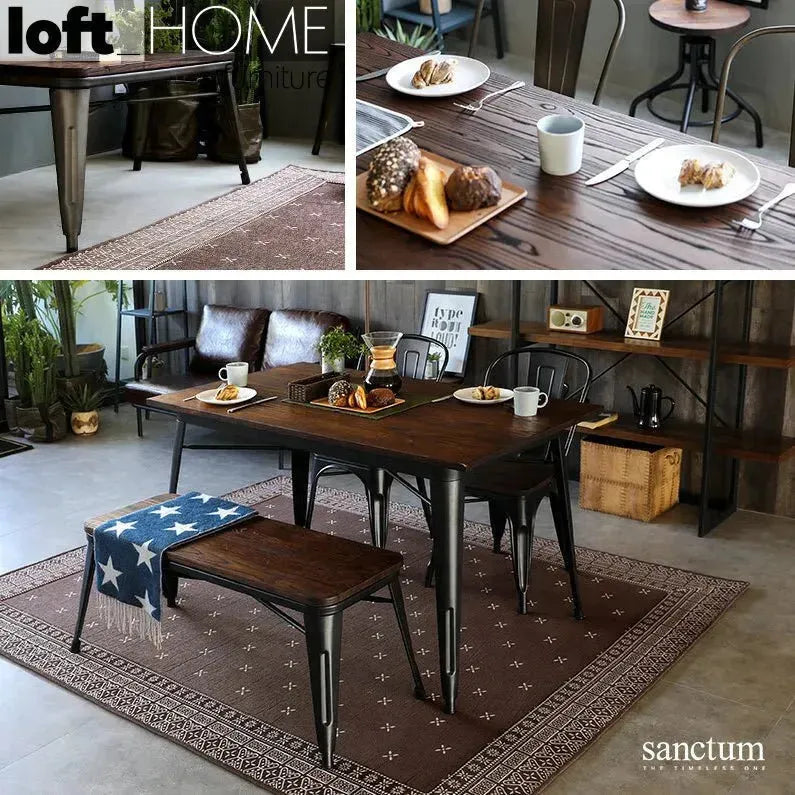 Industrial elm wood dining table sanctum x situational feels.