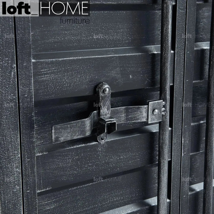 Industrial metal storage bookshelf container detail 1.