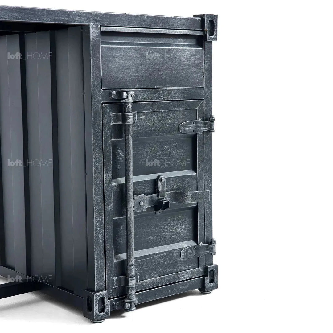 Industrial metal study table container situational feels.