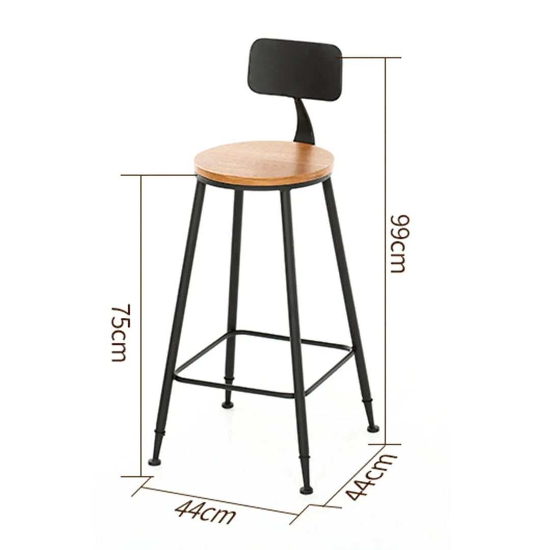 Industrial pine wood round bar chair starbuck wood size charts.
