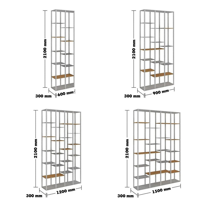 Industrial pine wood display shelf cozy size charts.