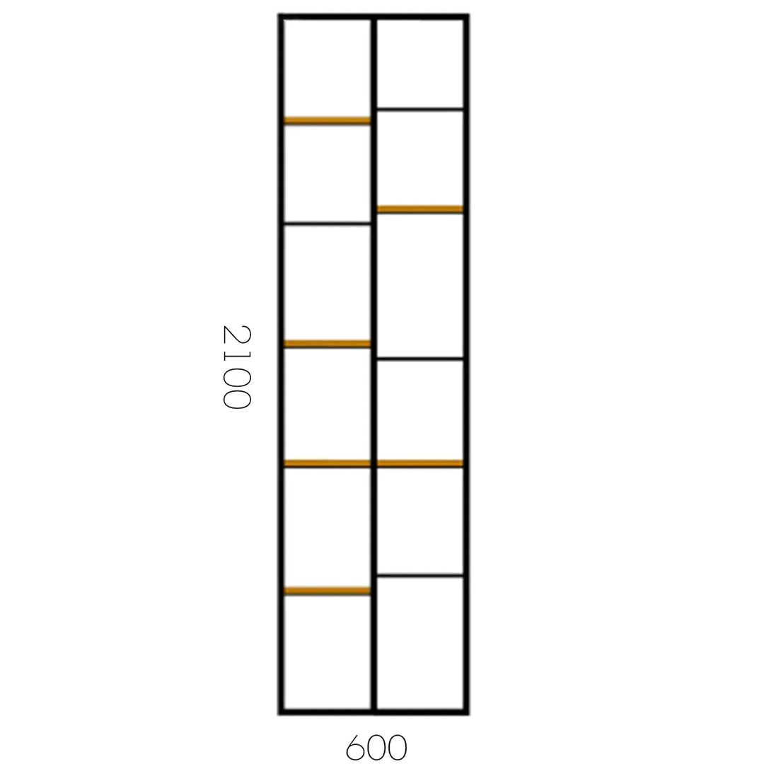 Industrial pine wood display shelf cozy color swatches.