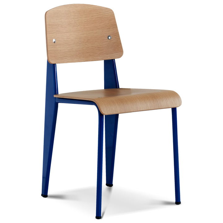 Industrial plywood dining chair standard in real life style.