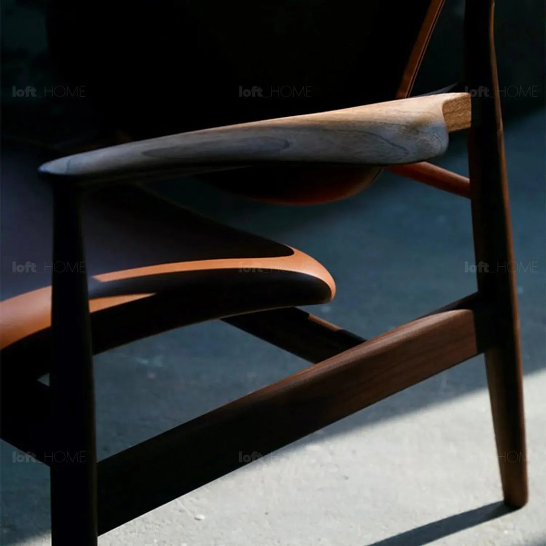 Japandi leather 1 seater sofa france material variants.