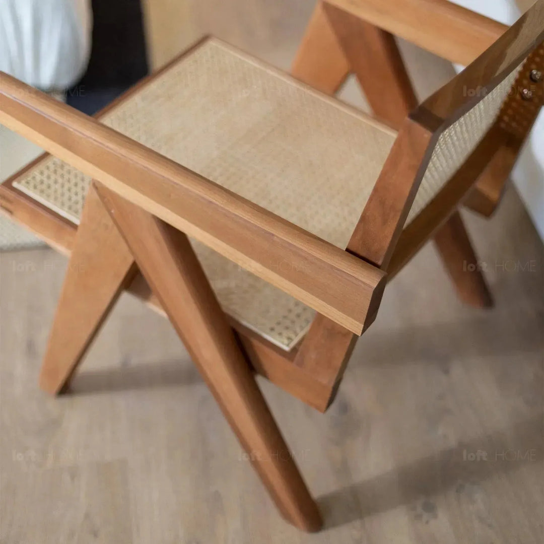 Scandinavian rattan 1 seater sofa chandigarh detail 3.