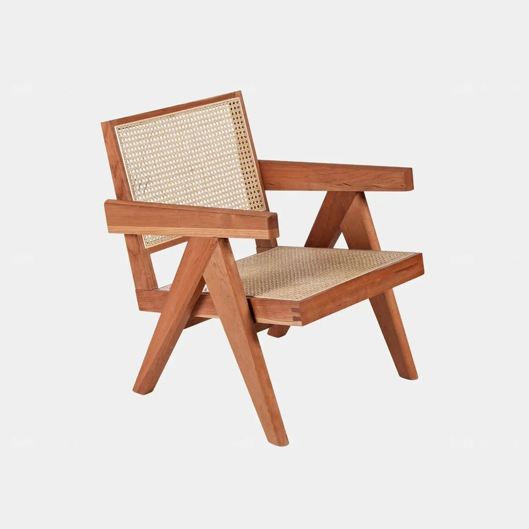 Scandinavian rattan 1 seater sofa chandigarh in close up details.