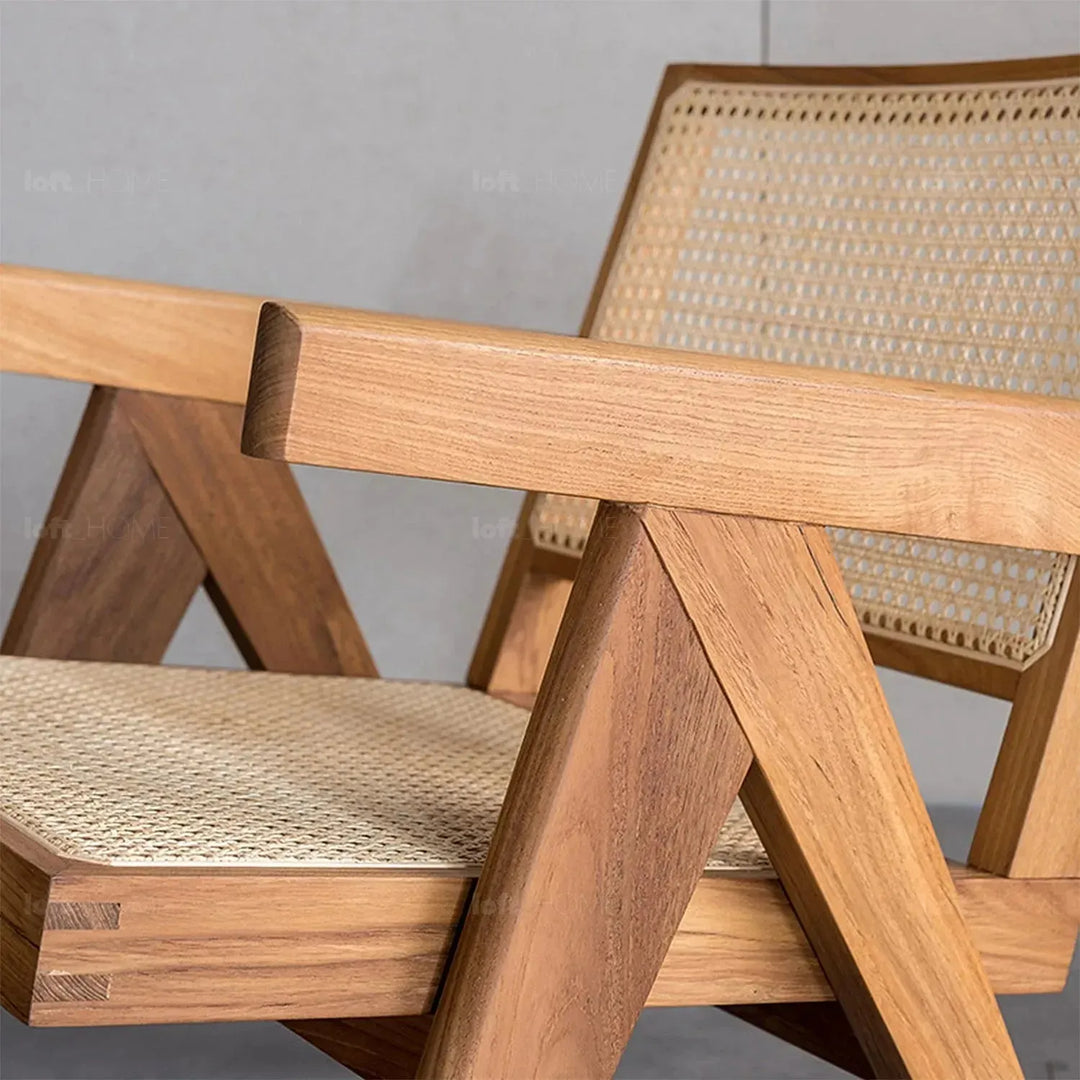 Scandinavian rattan 1 seater sofa chandigarh detail 4.