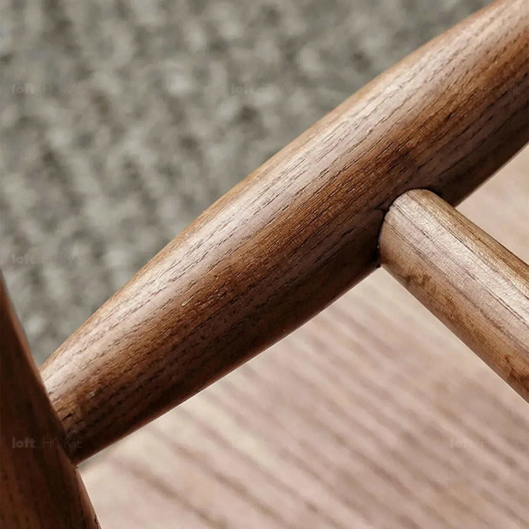 Japandi wood woven rope dining bench woven detail 8.