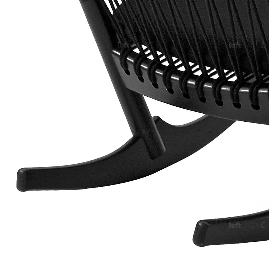 Japandi rope woven rocking chair hans wegner detail 9.