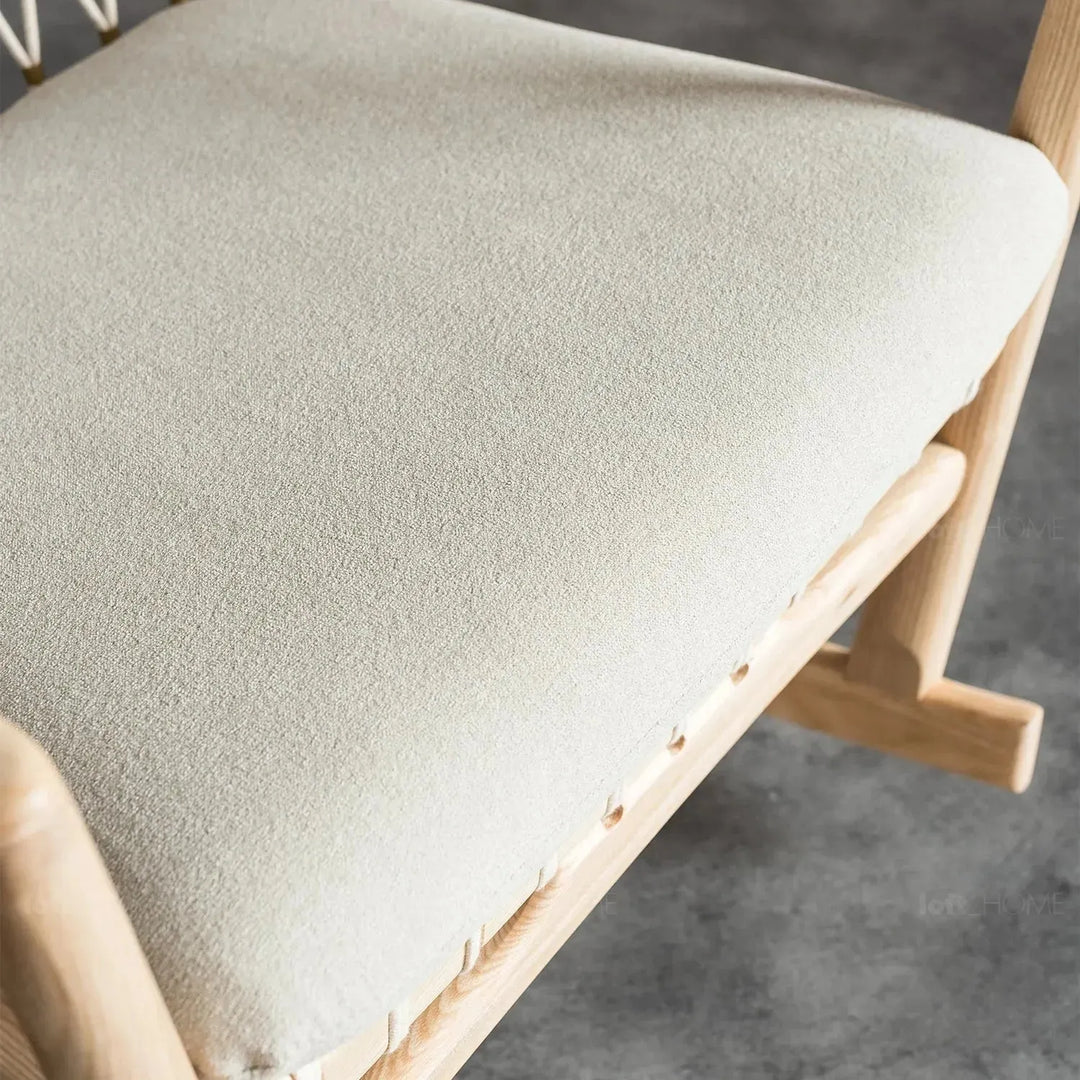 Japandi rope woven rocking chair hans wegner detail 1.