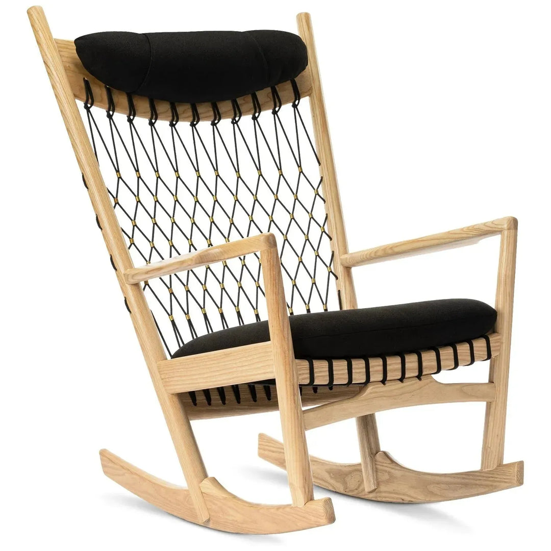 Japandi rope woven rocking chair hans wegner detail 21.