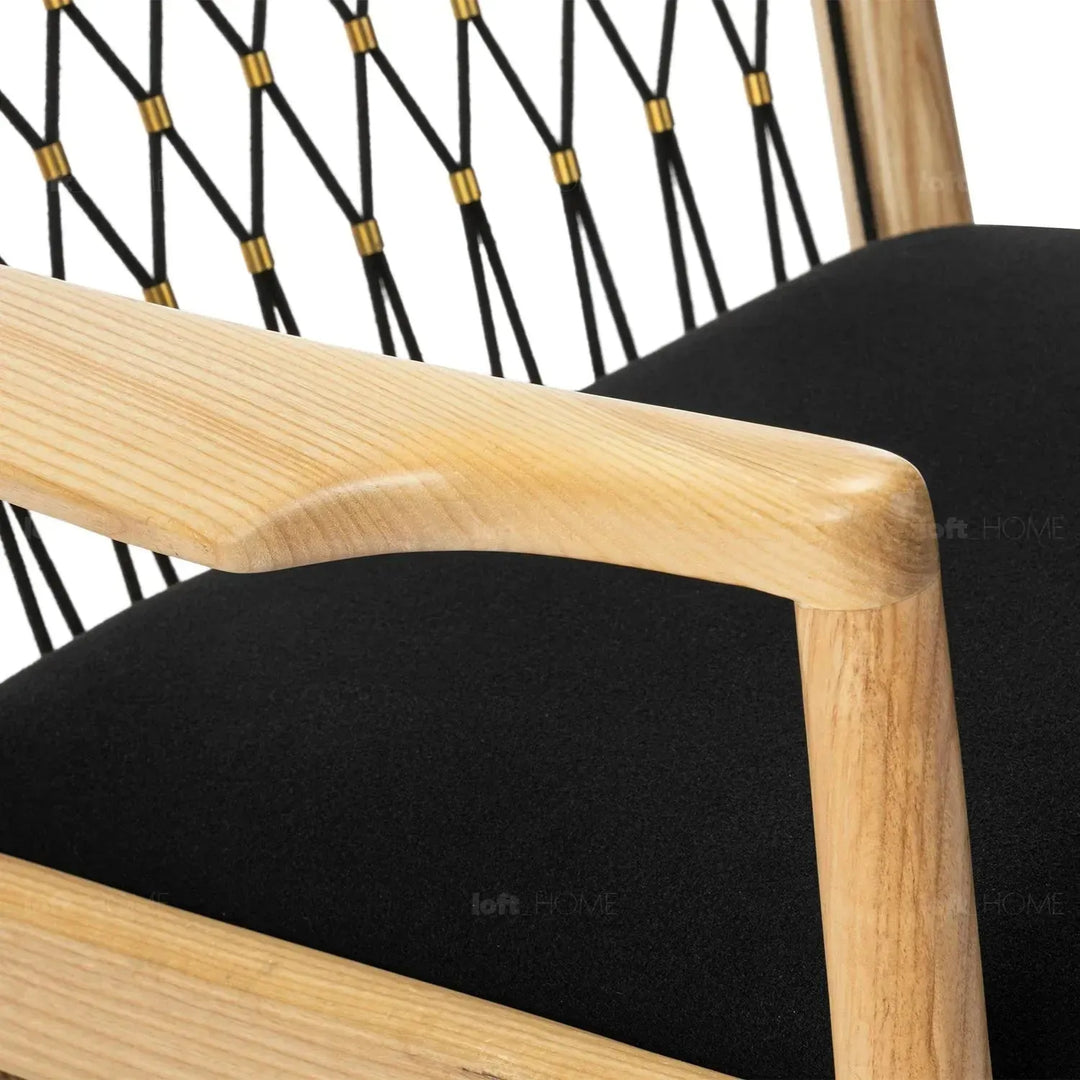 Japandi rope woven rocking chair hans wegner detail 15.