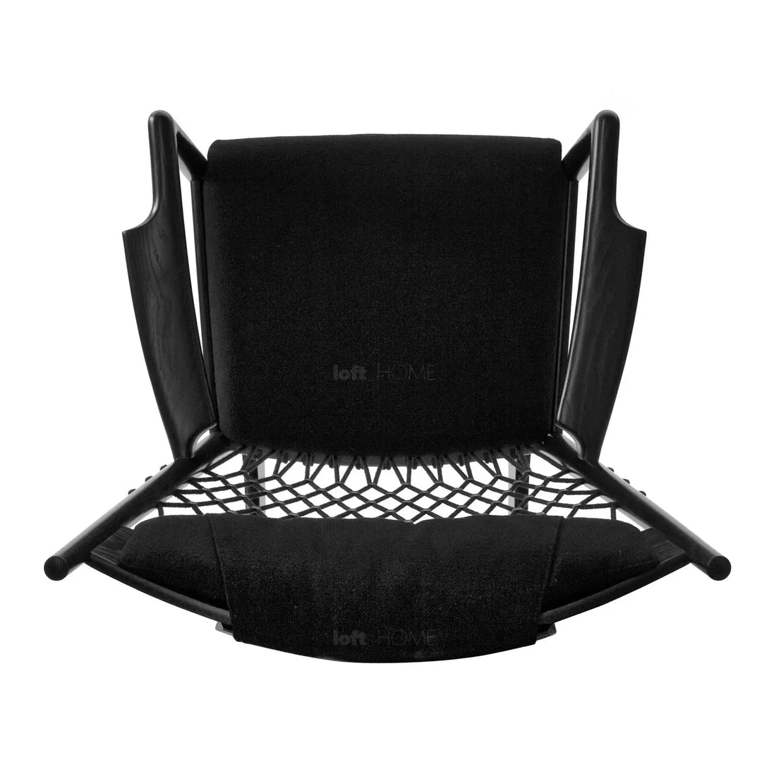 Japandi rope woven rocking chair hans wegner detail 4.