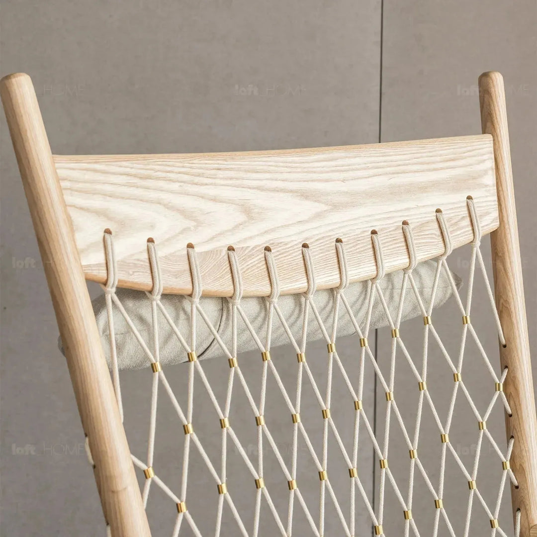 Japandi rope woven rocking chair hans wegner environmental situation.