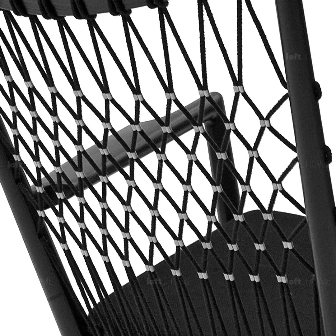 Japandi rope woven rocking chair hans wegner detail 8.