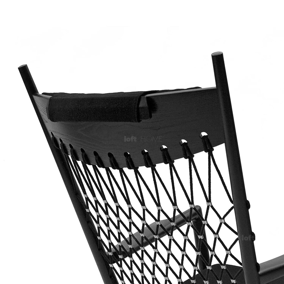 Japandi rope woven rocking chair hans wegner detail 6.